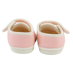 Baby Unisex Cotton Bear Face Pink,White Velcro Shoe-BT5497