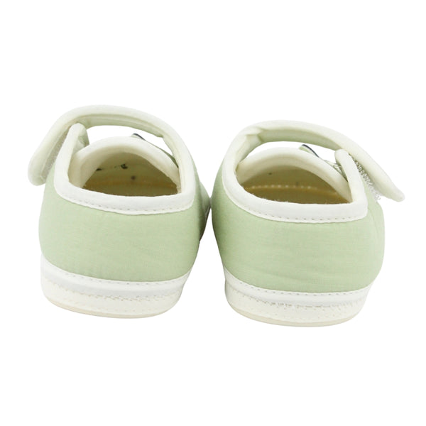 Baby Unisex Cotton Airoplane Green,White Velcro Shoe-BT5498