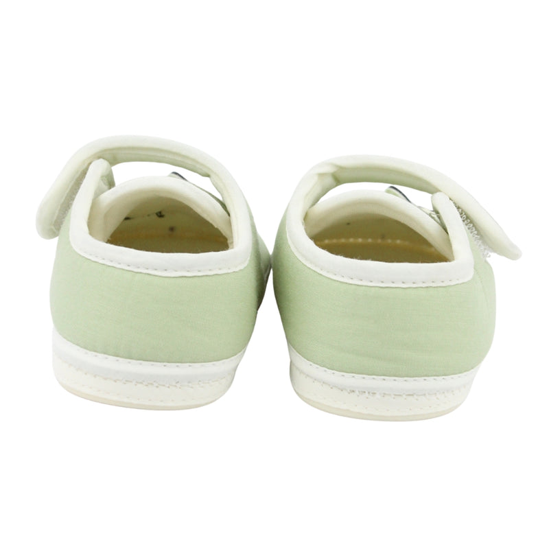 Baby Unisex Cotton Airoplane Green,White Velcro Shoe-BT5498