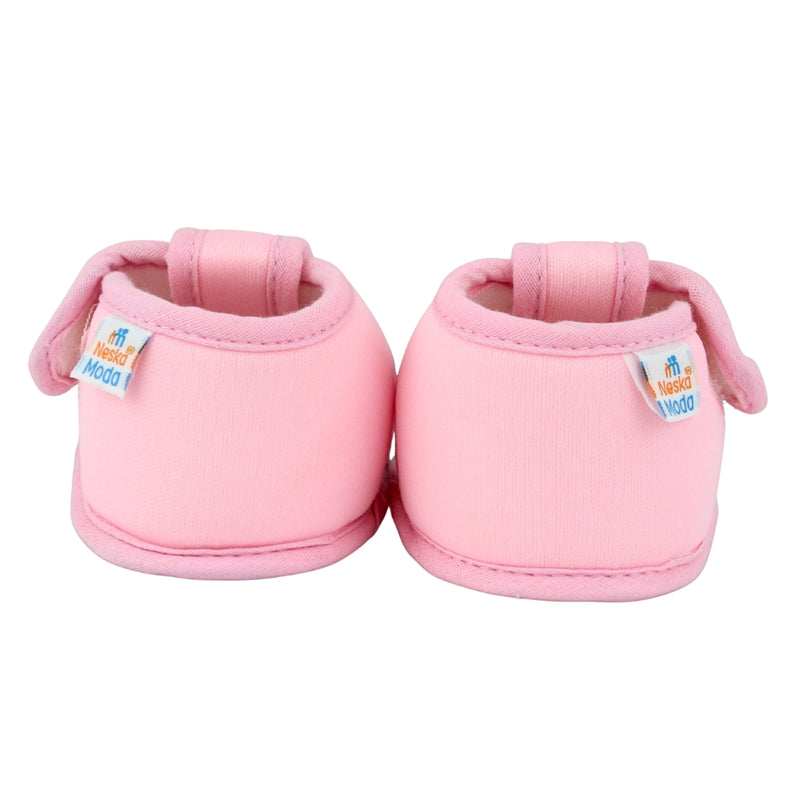 Baby Girls Cotton Floral Green,Pink Velcro Sandal-BT5506