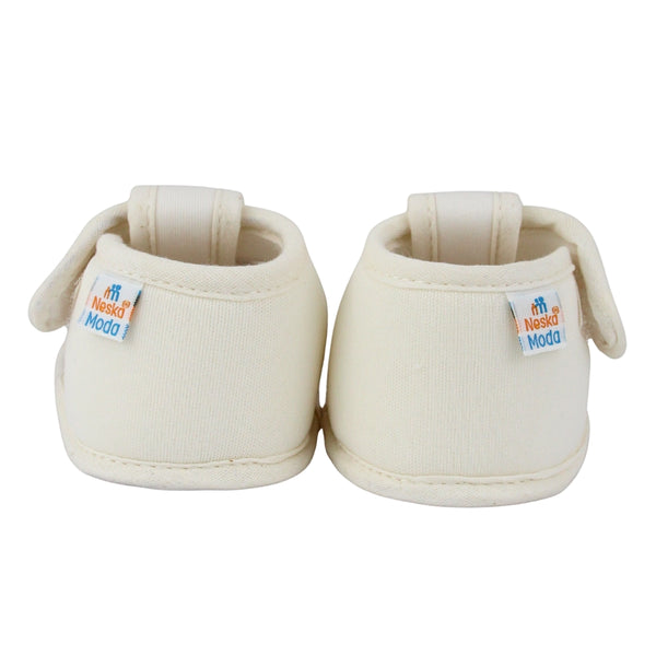 Baby Girls Cotton Floral Brown,White Velcro Sandal-BT5508