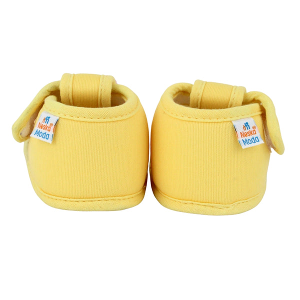 Baby Girls Cotton Floral Purple,Yellow Velcro Sandal-BT5513