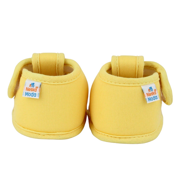 Baby Girls Cotton Floral Pink,Yellow Velcro Sandal-BT5516