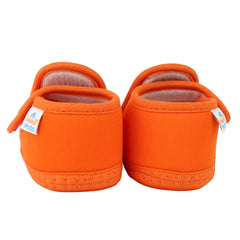 Baby Girls Cotton Floral Black,Orange Velcro Shoe-BT5520