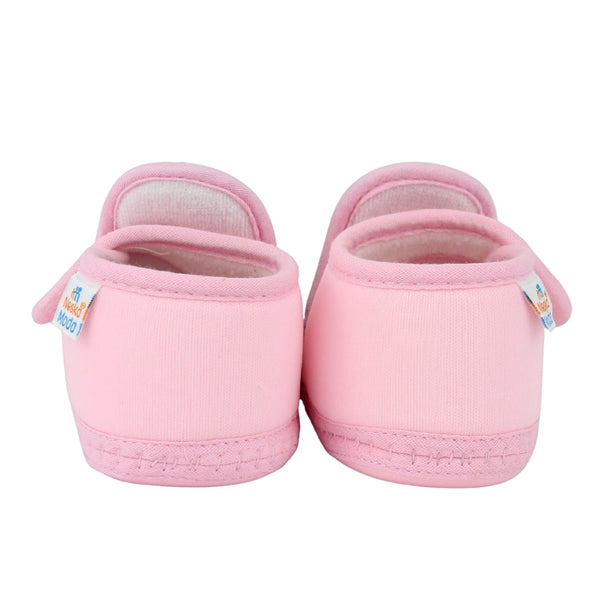 Baby Girls Cotton Floral Purple,Pink Velcro Shoe-BT5521