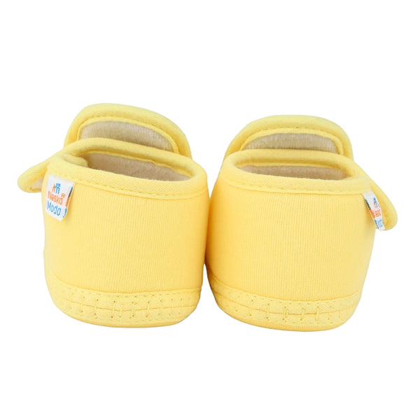 Baby Girls Cotton Floral Green,Yellow Velcro Shoe-BT5525