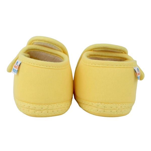 Baby Girls Cotton Floral White,Yellow Velcro Shoe-BT5528