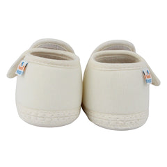 Baby Girls Cotton Floral White Velcro Shoe-BT5529