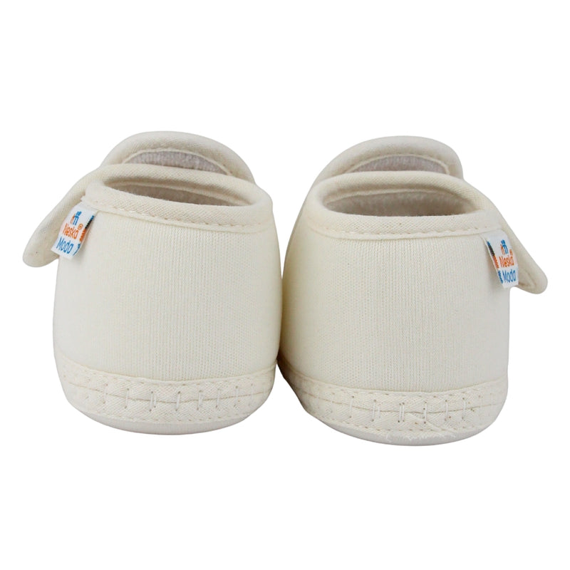 Baby Girls Cotton Floral White Velcro Shoe-BT5529
