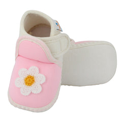 Baby Girls Cotton Floral Pink,White Velcro Shoe-BT5531
