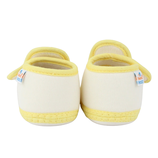 Baby Girls Cotton Floral White Velcro Shoe-BT5532