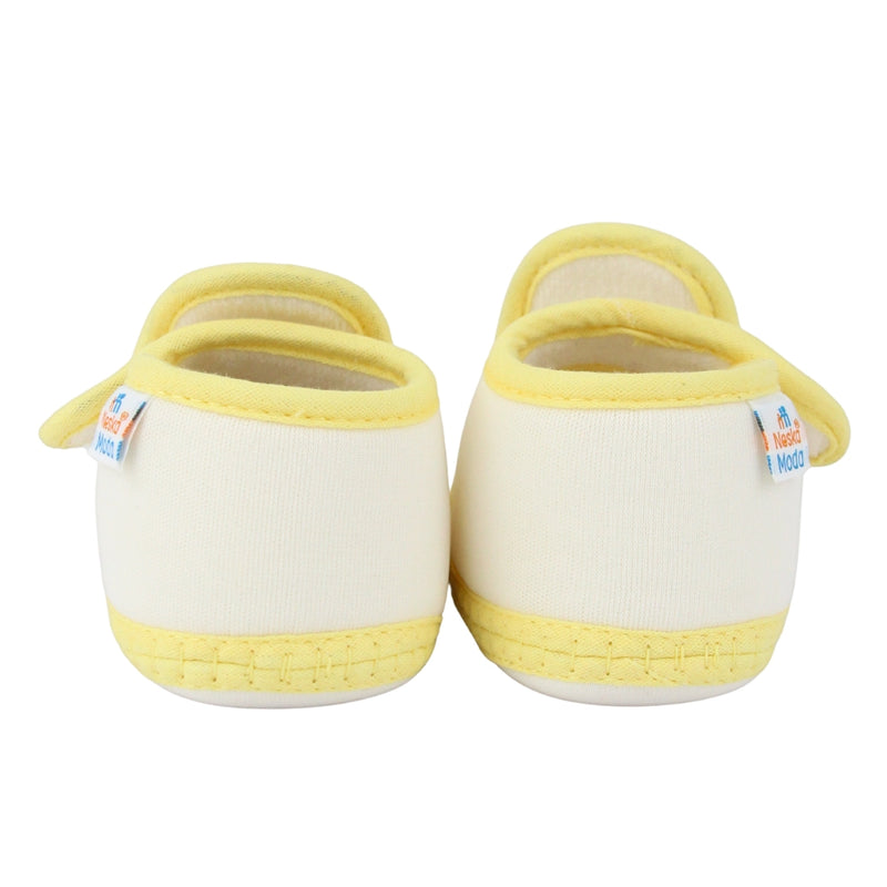 Baby Girls Cotton Floral White Velcro Shoe-BT5532