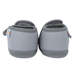 Baby Girls Cotton Floral Grey,Black Velcro Shoe-BT5534