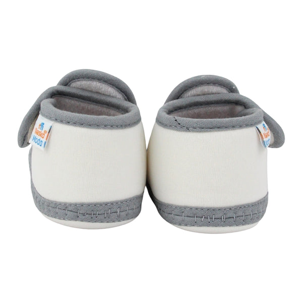 Baby Girls Cotton Floral White Velcro Shoe-BT5535