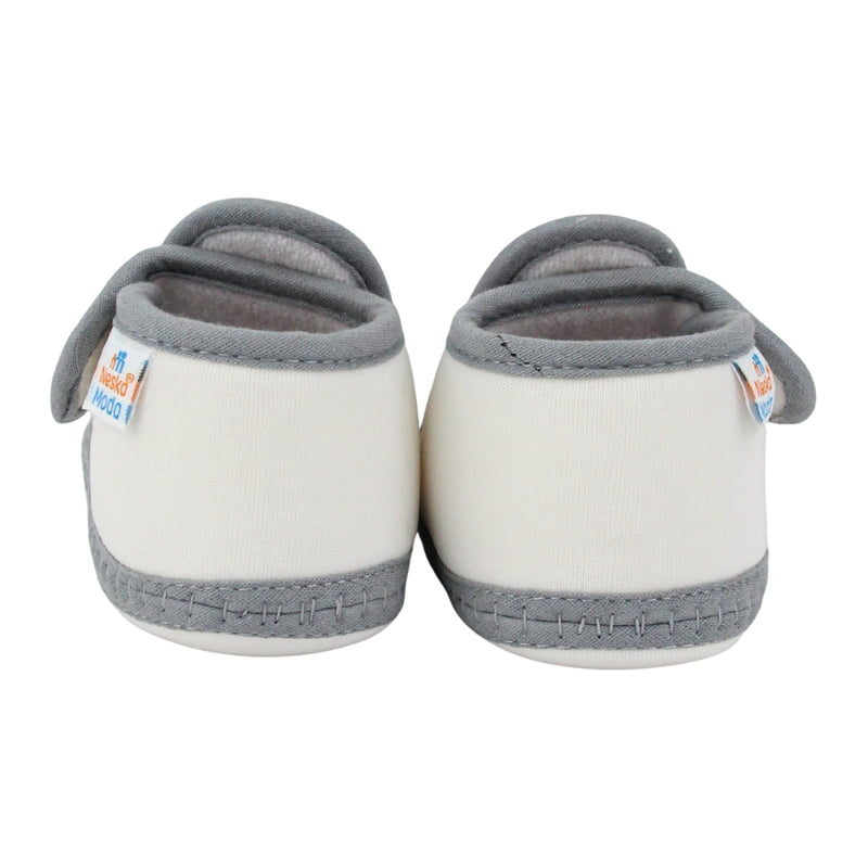 Baby Girls Cotton Floral White Velcro Shoe-BT5535