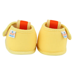 Baby Girls Skin-friendly Cotton Floral Orange,Yellow Velcro Sandal Booties-BT5543