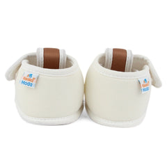 Baby Girls Skin-friendly Cotton Floral Brown,White Velcro Sandal Booties-BT5546