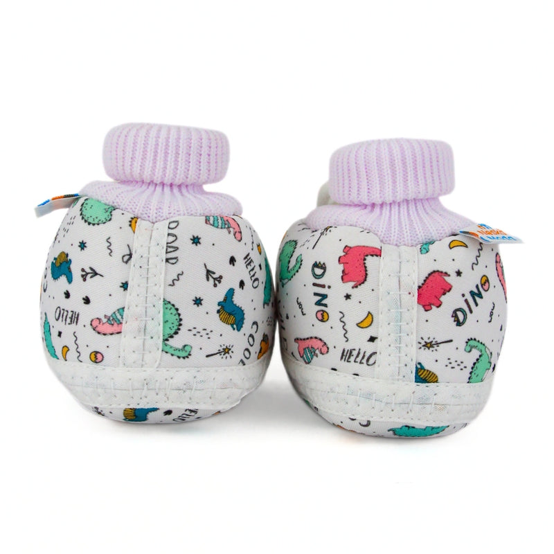 Baby Unisex Elephant Printed Soft Cotton Pre-Walker White Rabbit Face Shoe Booties-BT5575