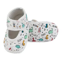Baby Girls Giraffe Printed Soft Cotton Bow Green,Pink Velcro Belly Booties-BT5621