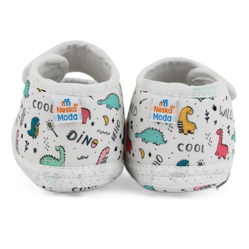 Baby Girls Giraffe Printed Soft Cotton Bow Green,Pink Velcro Belly Booties-BT5621