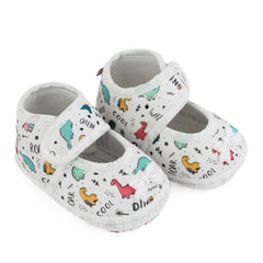 Baby Girls Giraffe Printed Soft Cotton Bow Green,Pink Velcro Belly Booties-BT5621