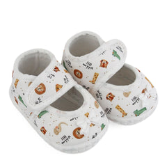 Baby Girls Giraffe Printed Soft Cotton Bow Orange,Green Velcro Belly Booties-BT5623