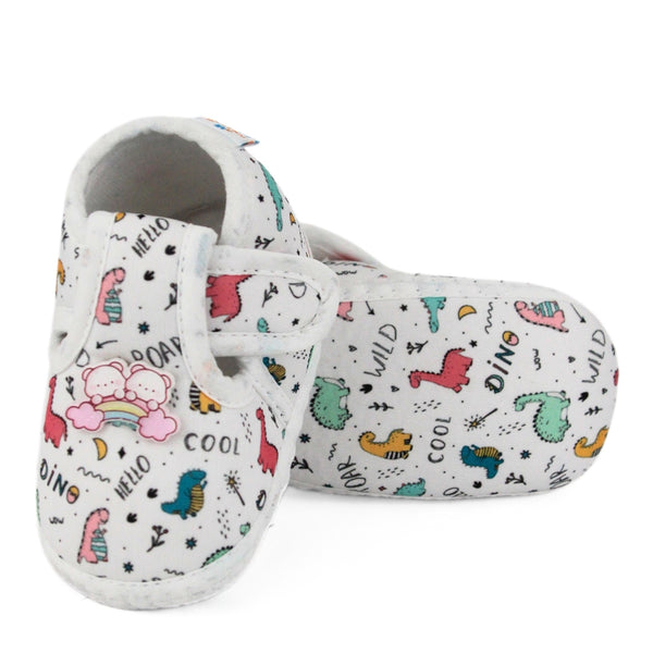 Baby Unisex Giraffe Printed Soft Cotton Rabbit Face Green,Pink Velcro Shoe Booties-BT5630