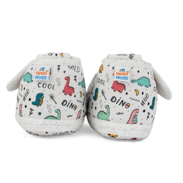 Baby Unisex Giraffe Printed Soft Cotton Rabbit Face Green,Pink Velcro Shoe Booties-BT5630