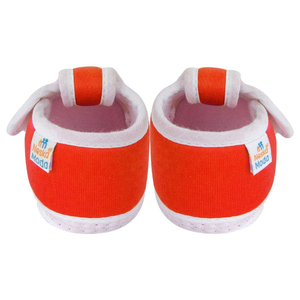 Neska Moda 6 To 12 Months Baby Boys & Girls Cotton Butterfly Velcro Booties