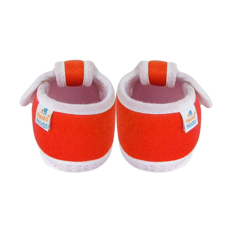 Neska Moda 6 To 12 Months Baby Boys & Girls Cotton Butterfly Velcro Booties