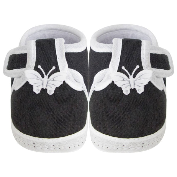 Neska Moda 6 To 12 Months Baby Boys & Girls Cotton Butterfly Velcro Booties
