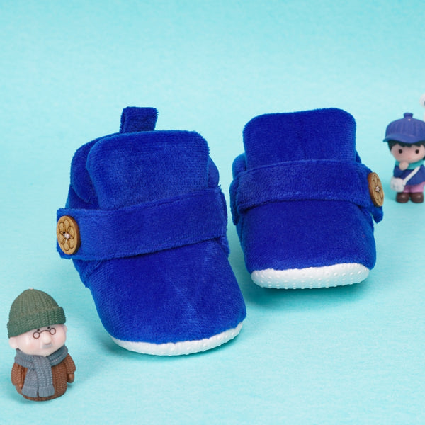 Baby Boys & Baby Girls 6 To 12 Months Velvet Velcro Booties