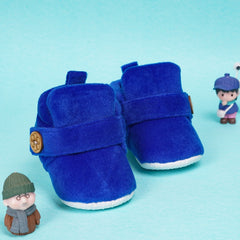 Baby Boys & Baby Girls 6 To 12 Months Velvet Velcro Booties