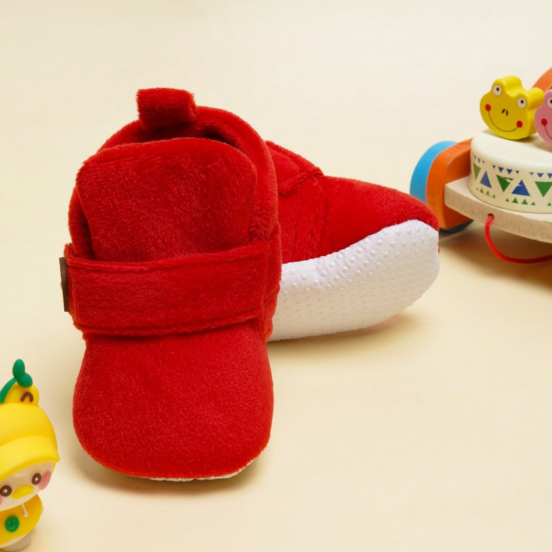 Baby Boys & Baby Girls 6 To 12 Months Velvet Velcro Booties