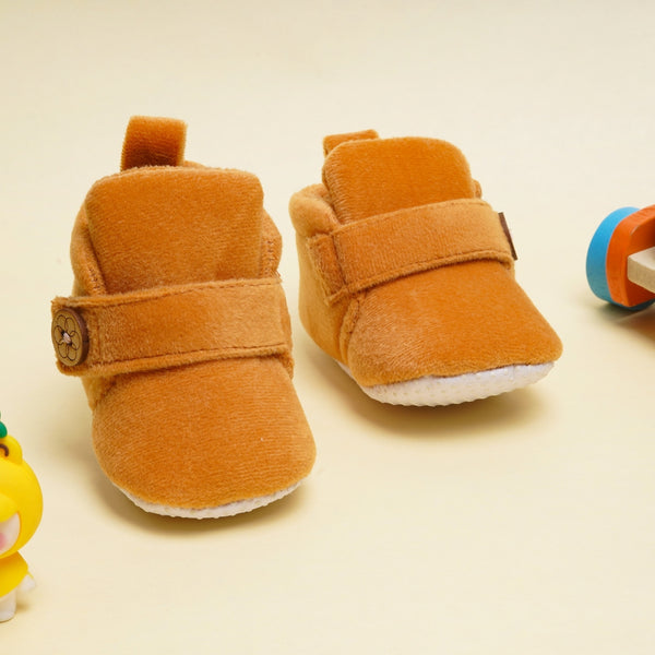 Baby Boys & Baby Girls 6 To 12 Months Velvet Velcro Booties