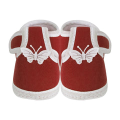 Neska Moda 6 To 12 Months Baby Boys & Girls Cotton Butterfly Velcro Booties