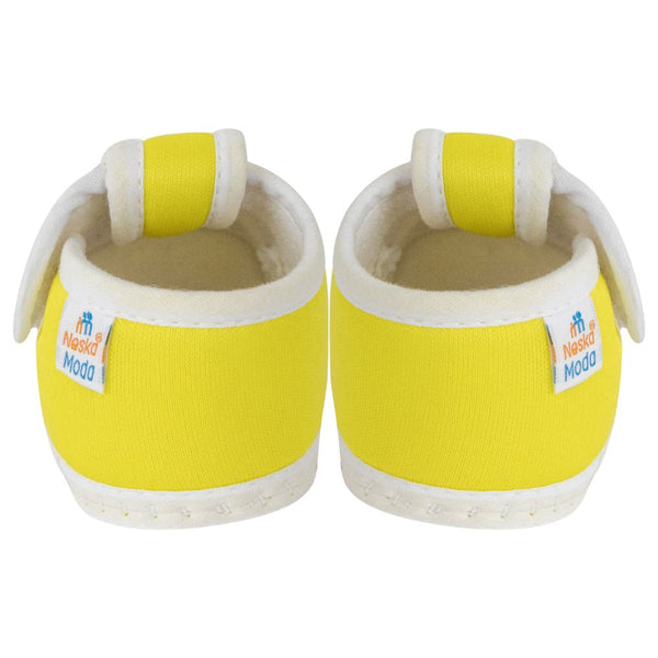 Neska Moda 6 To 12 Months Baby Boys & Girls Cotton Butterfly Velcro Booties