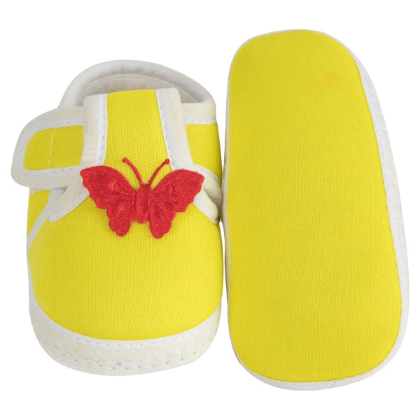 Neska Moda 6 To 12 Months Baby Boys & Girls Cotton Butterfly Velcro Booties