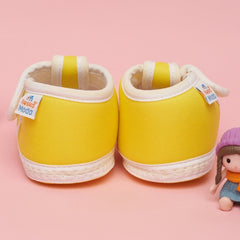 Neska Moda 6 To 12 Months Baby Boys & Girls Cotton Butterfly Velcro Booties