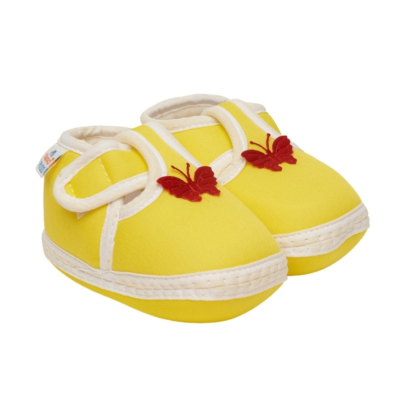 Neska Moda 6 To 12 Months Baby Boys & Girls Cotton Butterfly Velcro Booties
