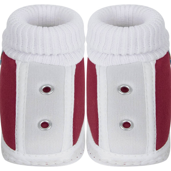 6 To 12 Months Baby Boys & Girls Cotton Pre-Walker Shoes Booties (Maroon)-BT81