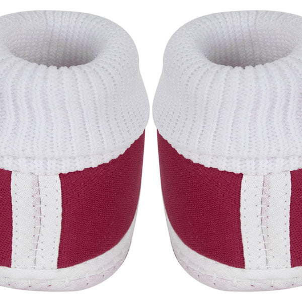 6 To 12 Months Baby Boys & Girls Cotton Pre-Walker Shoes Booties (Maroon)-BT81