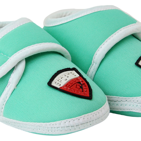 6 To 12 Months Baby Boys & Girls Cotton Pre-Walker Sports Velcro Booties (Green)-BT87