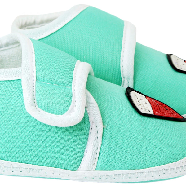 6 To 12 Months Baby Boys & Girls Cotton Pre-Walker Sports Velcro Booties (Green)-BT87
