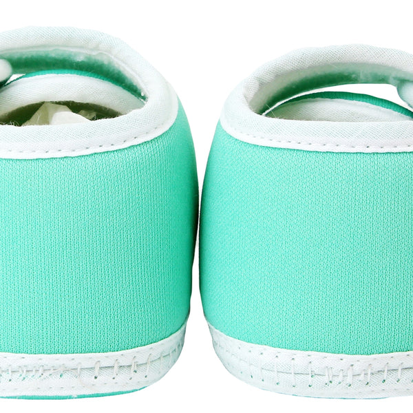 6 To 12 Months Baby Boys & Girls Cotton Pre-Walker Sports Velcro Booties (Green)-BT87