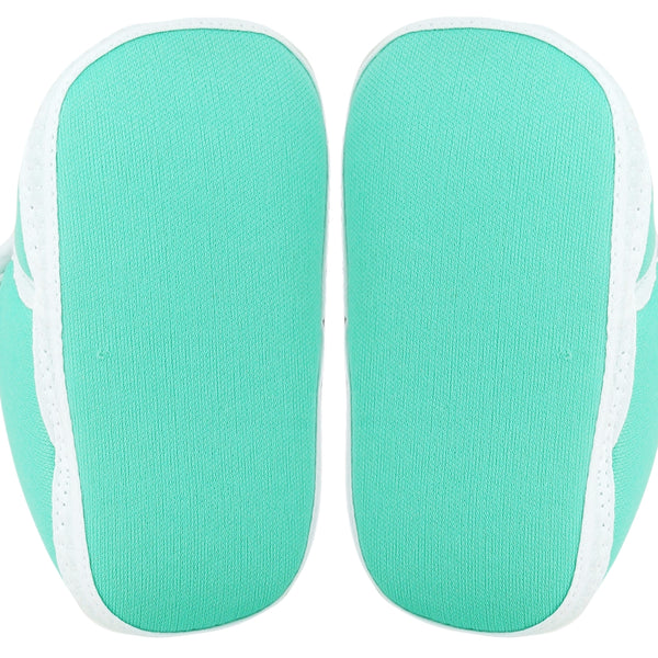 6 To 12 Months Baby Boys & Girls Cotton Pre-Walker Sports Velcro Booties (Green)-BT87