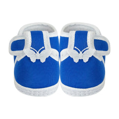 Neska Moda 6 To 12 Months Baby Boys & Girls Cotton Butterfly Velcro Booties