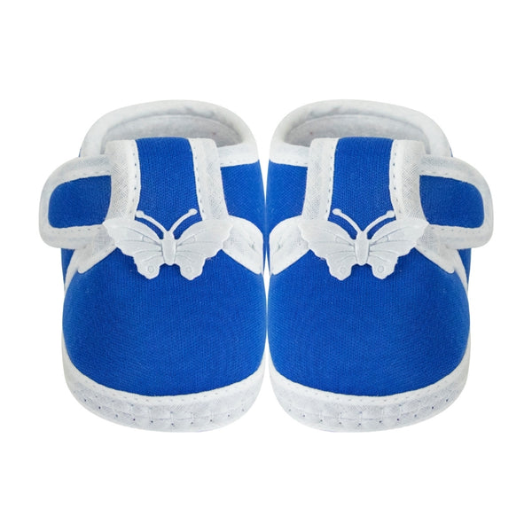 Neska Moda 6 To 12 Months Baby Boys & Girls Cotton Butterfly Velcro Booties