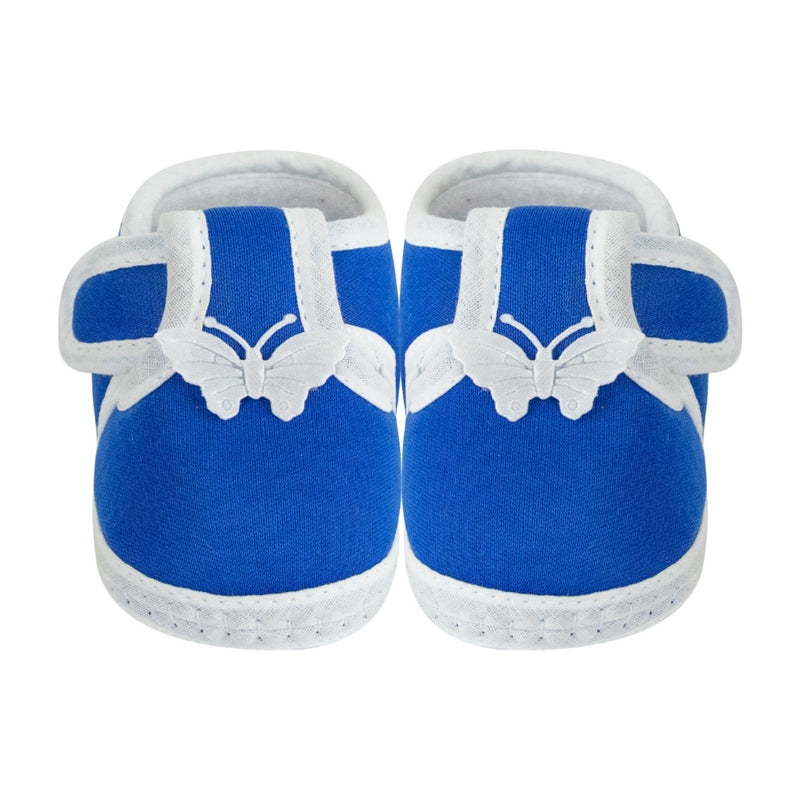 Neska Moda 6 To 12 Months Baby Boys & Girls Cotton Butterfly Velcro Booties