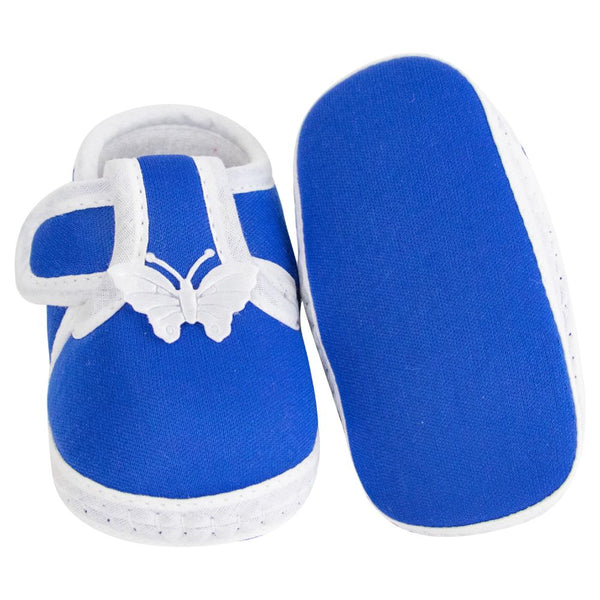 Neska Moda 6 To 12 Months Baby Boys & Girls Cotton Butterfly Velcro Booties